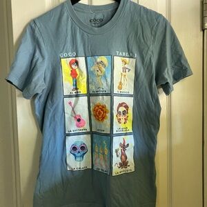 Disney Pixar Coco Loteria blue graphic t-shirt